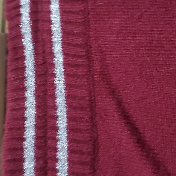 ST JOHN CASHMERE KNIT  CASUAL PANTS MAROON W STRIPE WAIST MEDIUM - Picture 6 of 12